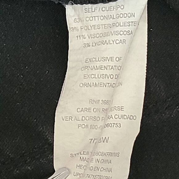 JOLT Black Stretch Denim Skinny Fit Jeans - Size 28 - Picture 7 of 7